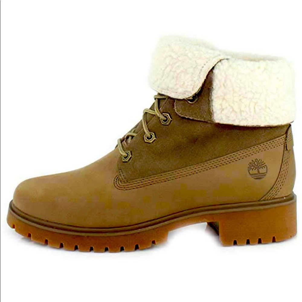 Timberland Jayne Waterproof Teddy Fleece Fold Down Fashion Boot - Gently used